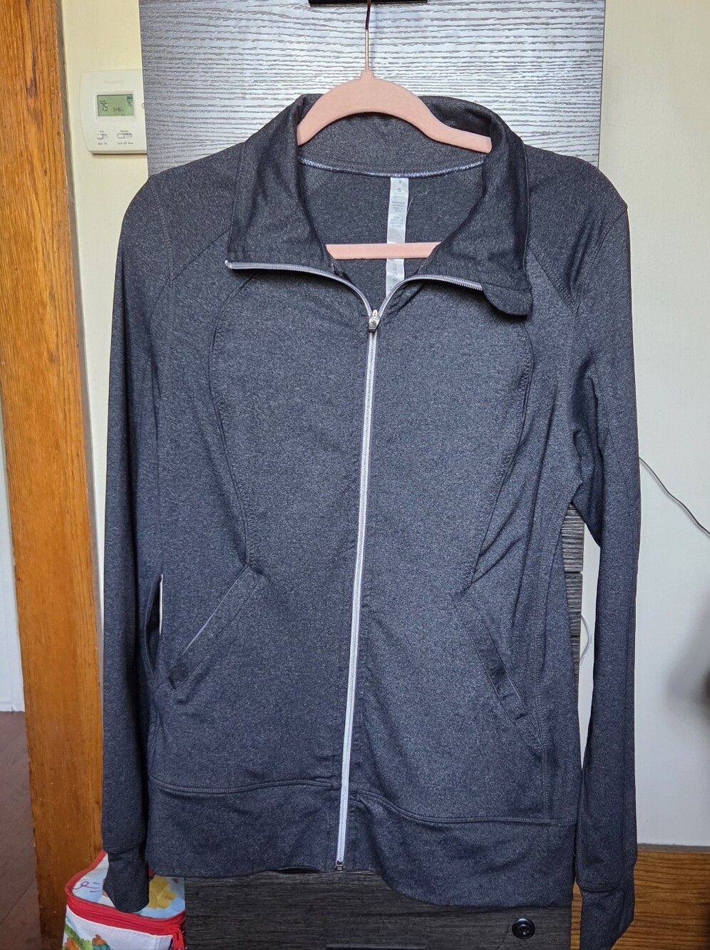 Lululemon Gray Heathered Full Zip Athletic Jacket - Size 8